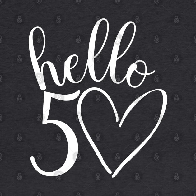 Hello 50th birthday design for women by ArtByGrammy